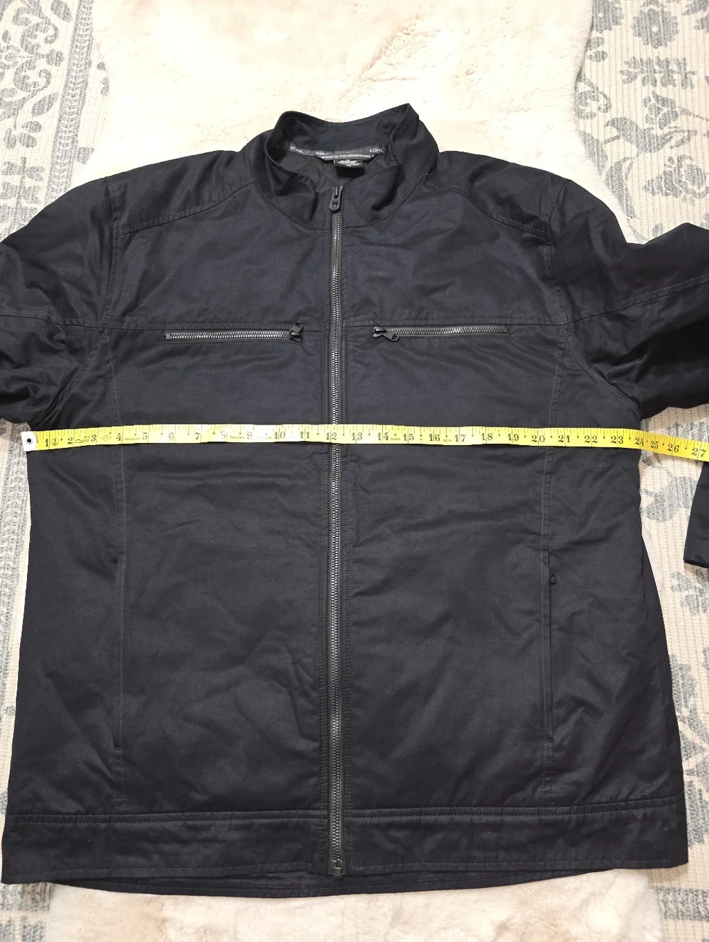 Kuhl Kaffe Racer Jacket Bomber Black Mens XL - Picture 9 of 10